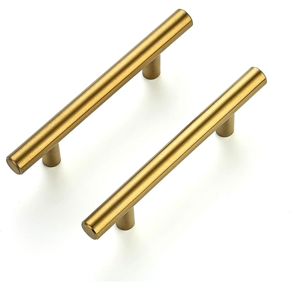 Ravinte 24 Pack 5 Inch Cabinet Pulls Brushed Brass Kitchen Handles 3" Hole Cente